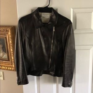 YSL black leather jacket